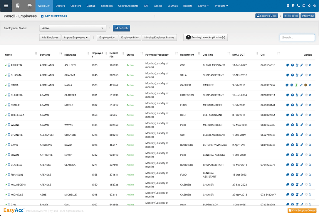 EasyAcc Reports